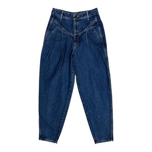 Vtg 1991 CALVIN KLEIN High Rise Pleated Blue Denim Jeans‎ 100% Cotton USA sz 7
